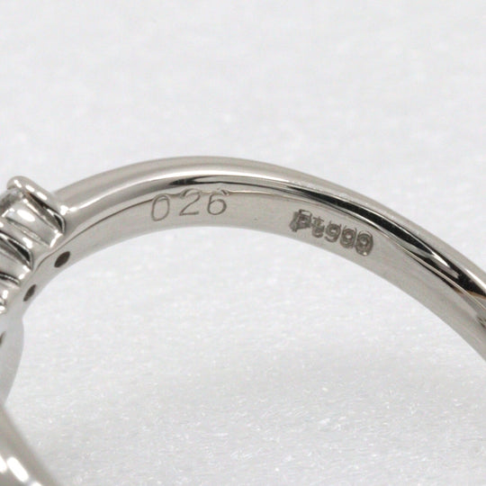 JEWELRY Ring Pt900Platinum, Diamond Silver Women Used Authentic