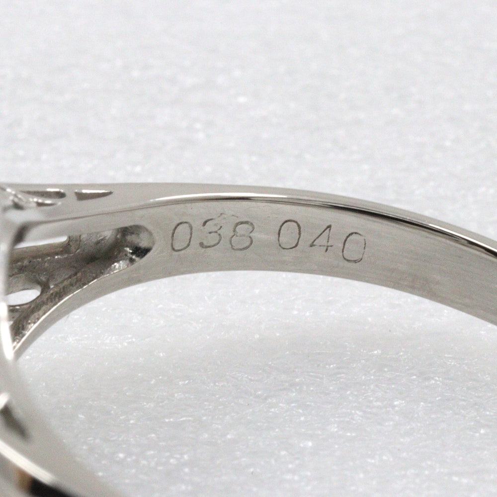 JEWELRY Ring Pt900Platinum, Emerald, Diamond Silver Women Used Authentic