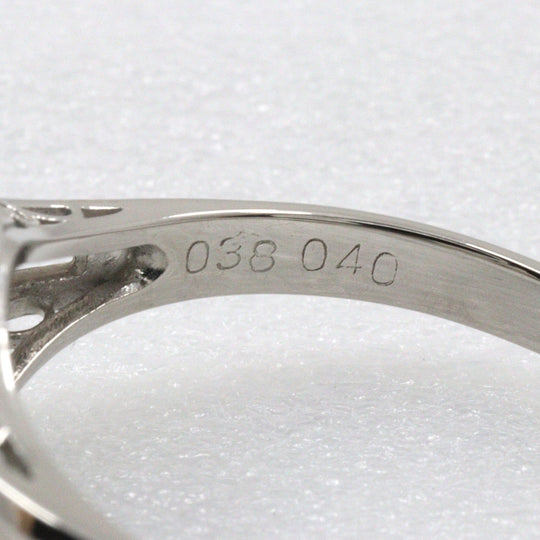 JEWELRY Ring Pt900Platinum, Emerald, Diamond Silver Women Used Authentic
