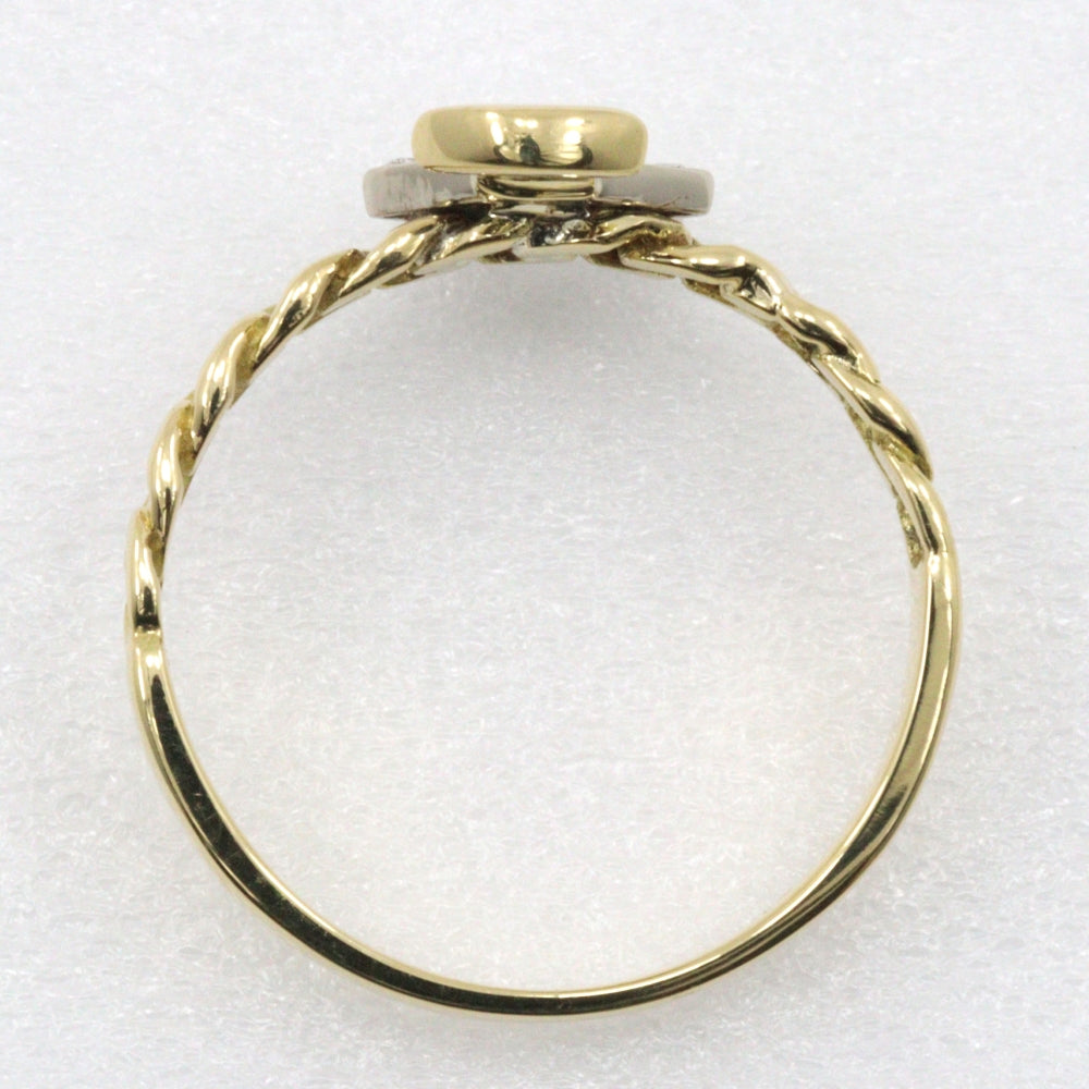 JEWELRY Ring K18 Yellow Gold, Diamond gold Women Used Authentic