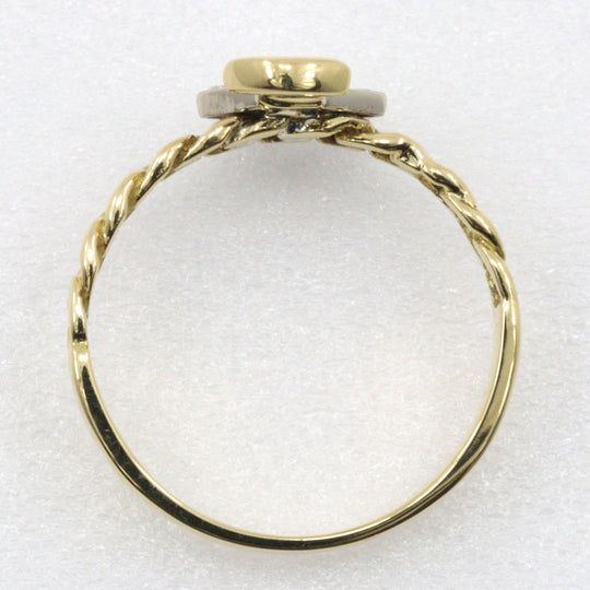 JEWELRY Ring K18 Yellow Gold, Diamond gold Women Used Authentic