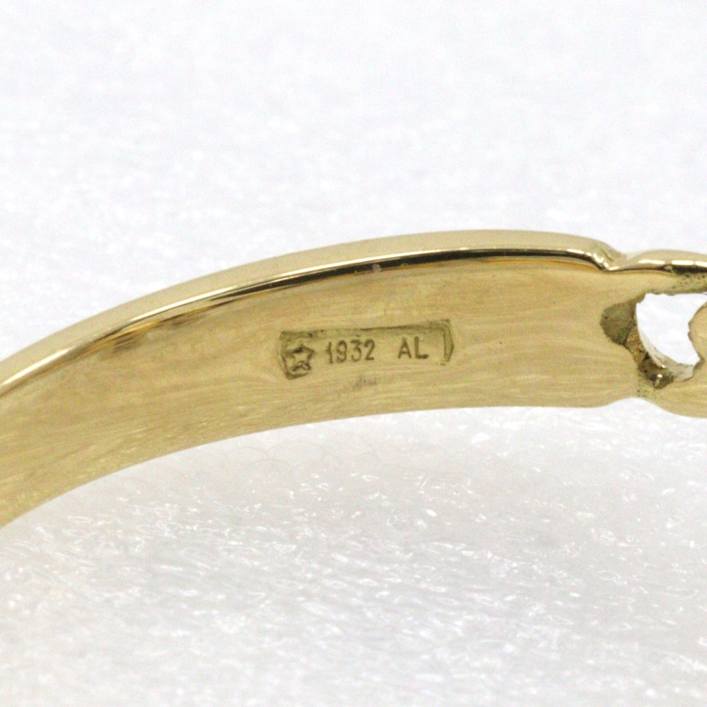 JEWELRY Ring K18 Yellow Gold, Diamond gold Women Used Authentic