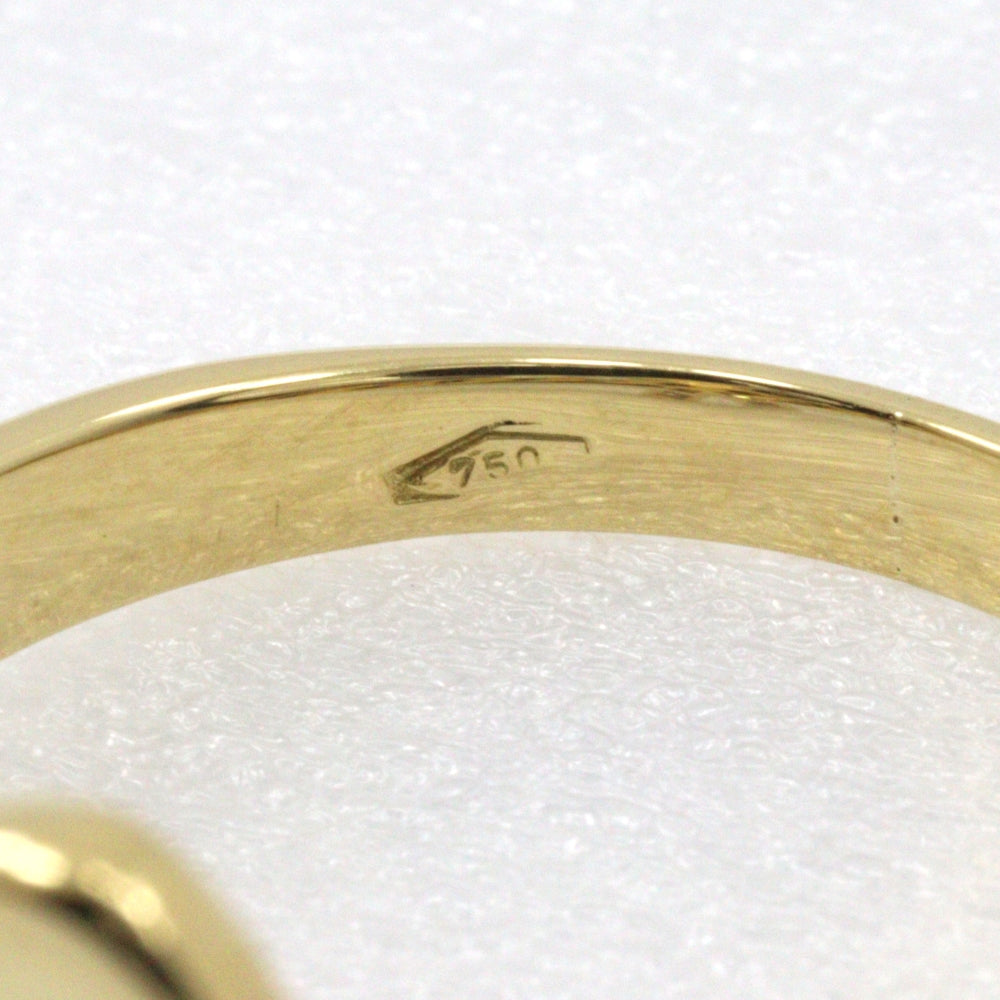 JEWELRY Ring K18 Yellow Gold, Diamond gold Women Used Authentic