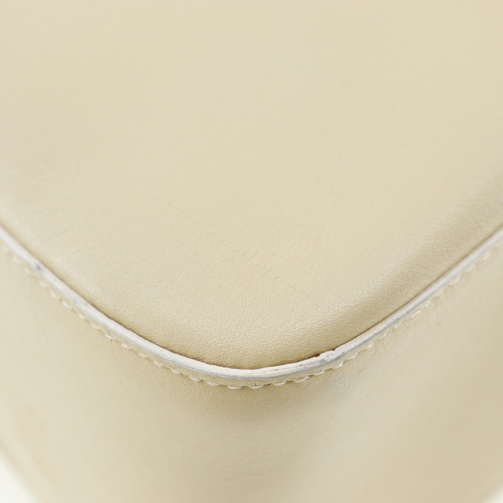 Gianni Versace Shoulder Bag Calfskin beige ChainShoulder Women Used Authentic
