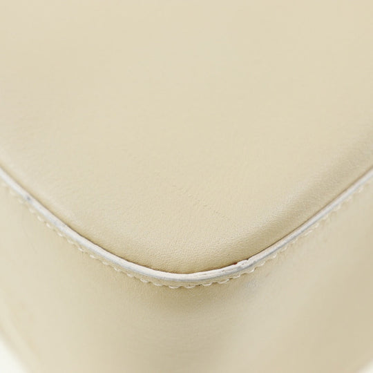 Gianni Versace Shoulder Bag Calfskin beige ChainShoulder Women Used Authentic