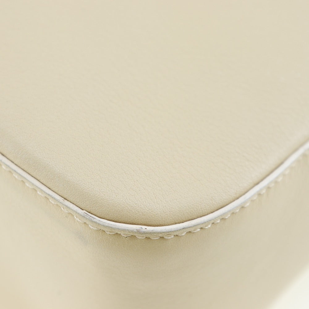 Gianni Versace Shoulder Bag Calfskin beige ChainShoulder Women Used Authentic