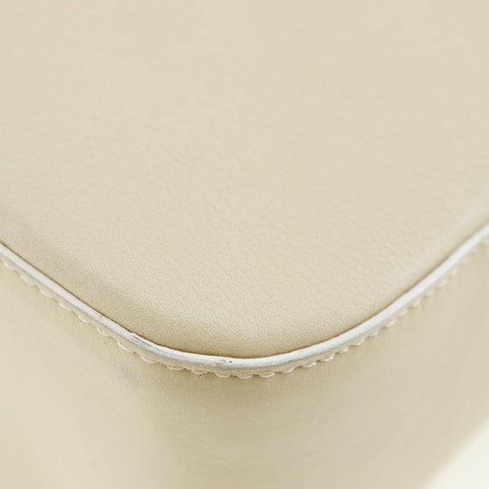 Gianni Versace Shoulder Bag Calfskin beige ChainShoulder Women Used Authentic