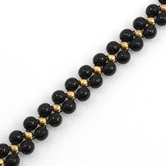 JEWELRY Necklace K18 Yellow Gold, Coral black Women Used Authentic