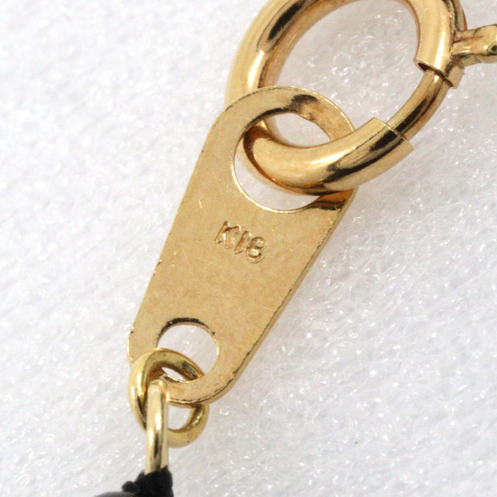 JEWELRY Necklace K18 Yellow Gold, Coral black Women Used Authentic