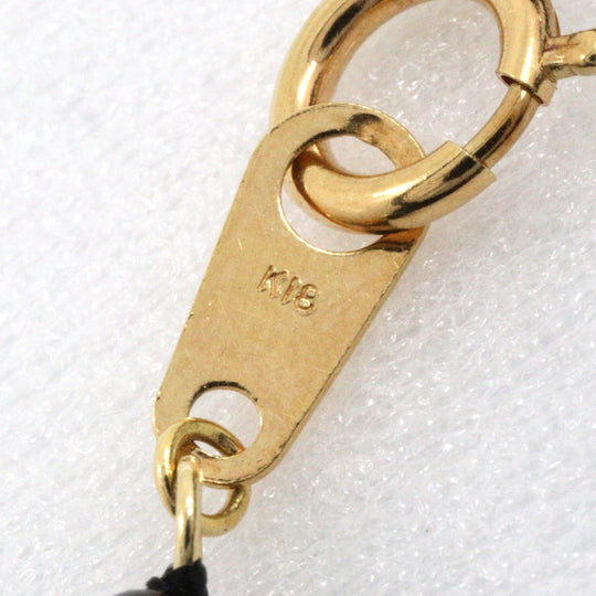JEWELRY Necklace K18 Yellow Gold, Coral black Women Used Authentic