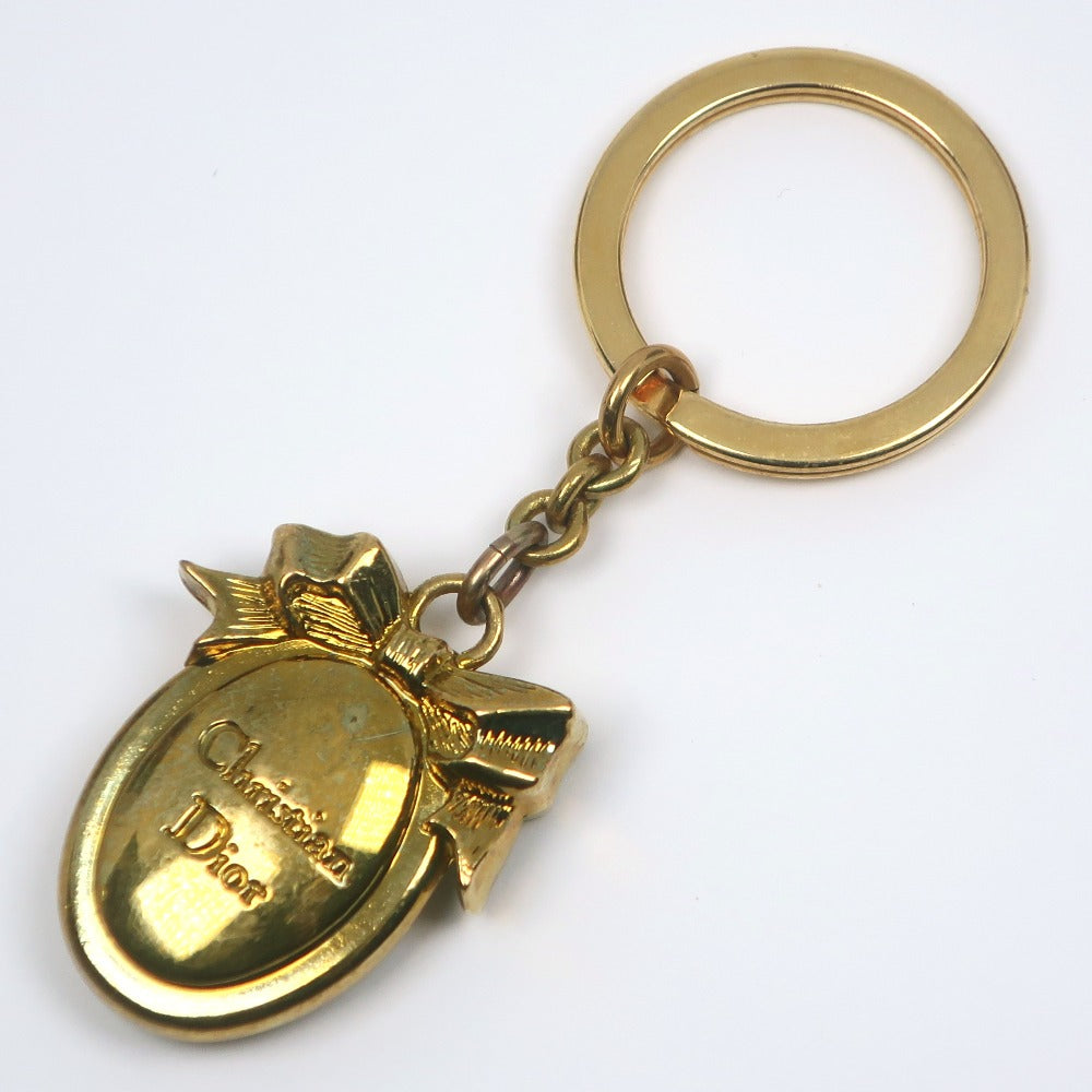 Christian Dior key ring Plated Gold gold Women Used Authentic