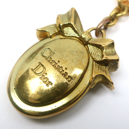 Christian Dior key ring Plated Gold gold Women Used Authentic