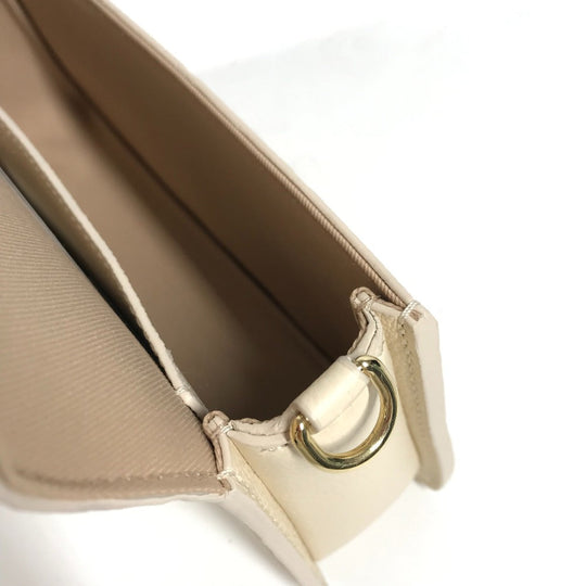 LOUIS VUITTON Shoulder Bag M82836 Monogram Ann Platt Leather beige Monogram Ann Platt Wallet on Chain Metis Women Used Authentic