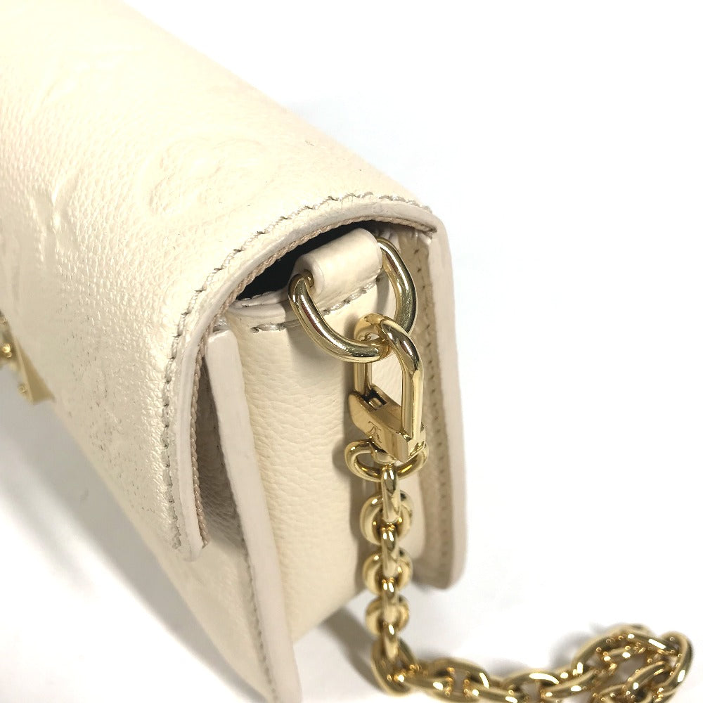 LOUIS VUITTON Shoulder Bag M82836 Monogram Ann Platt Leather beige Monogram Ann Platt Wallet on Chain Metis Women Used Authentic