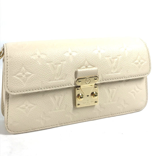 LOUIS VUITTON Shoulder Bag M82836 Monogram Ann Platt Leather beige Monogram Ann Platt Wallet on Chain Metis Women Used Authentic