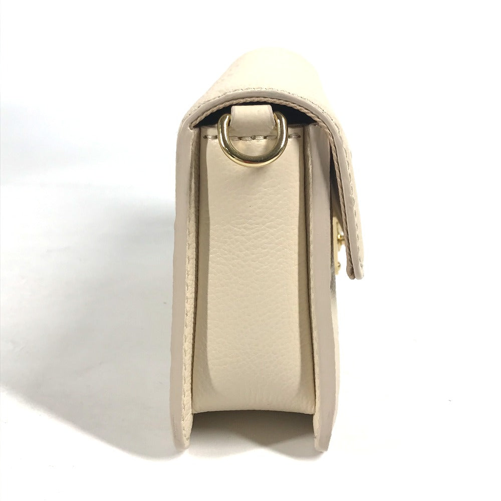 LOUIS VUITTON Shoulder Bag M82836 Monogram Ann Platt Leather beige Monogram Ann Platt Wallet on Chain Metis Women Used Authentic