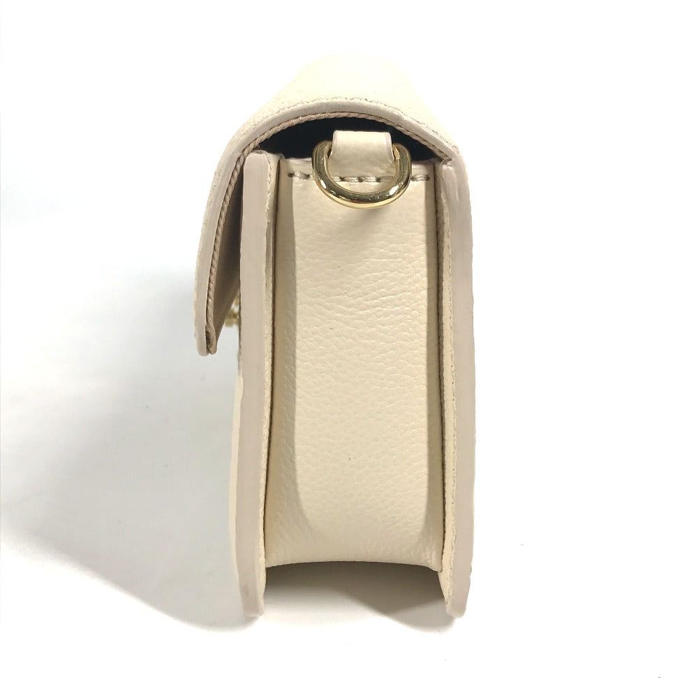 LOUIS VUITTON Shoulder Bag M82836 Monogram Ann Platt Leather beige Monogram Ann Platt Wallet on Chain Metis Women Used Authentic