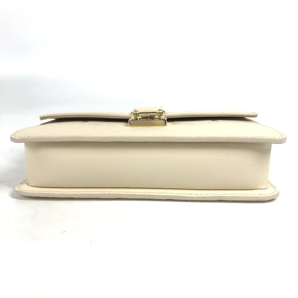 LOUIS VUITTON Shoulder Bag M82836 Monogram Ann Platt Leather beige Monogram Ann Platt Wallet on Chain Metis Women Used Authentic