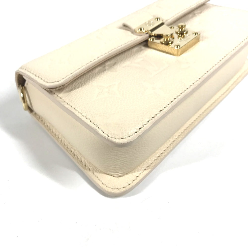 LOUIS VUITTON Shoulder Bag M82836 Monogram Ann Platt Leather beige Monogram Ann Platt Wallet on Chain Metis Women Used Authentic