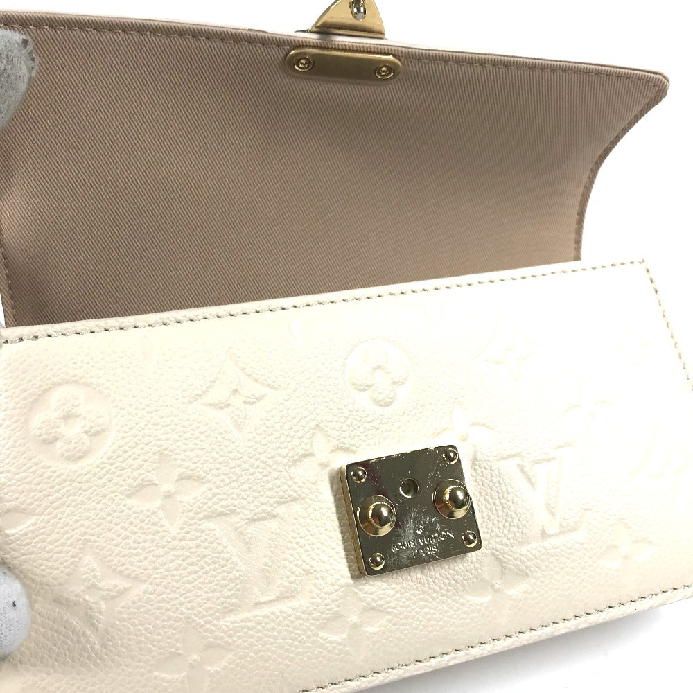 LOUIS VUITTON Shoulder Bag M82836 Monogram Ann Platt Leather beige Monogram Ann Platt Wallet on Chain Metis Women Used Authentic