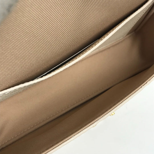 LOUIS VUITTON Shoulder Bag M82836 Monogram Ann Platt Leather beige Monogram Ann Platt Wallet on Chain Metis Women Used Authentic