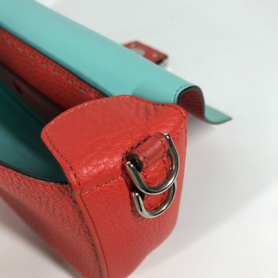 FENDI Shoulder Bag leather Red Mamma Bucket Celeria