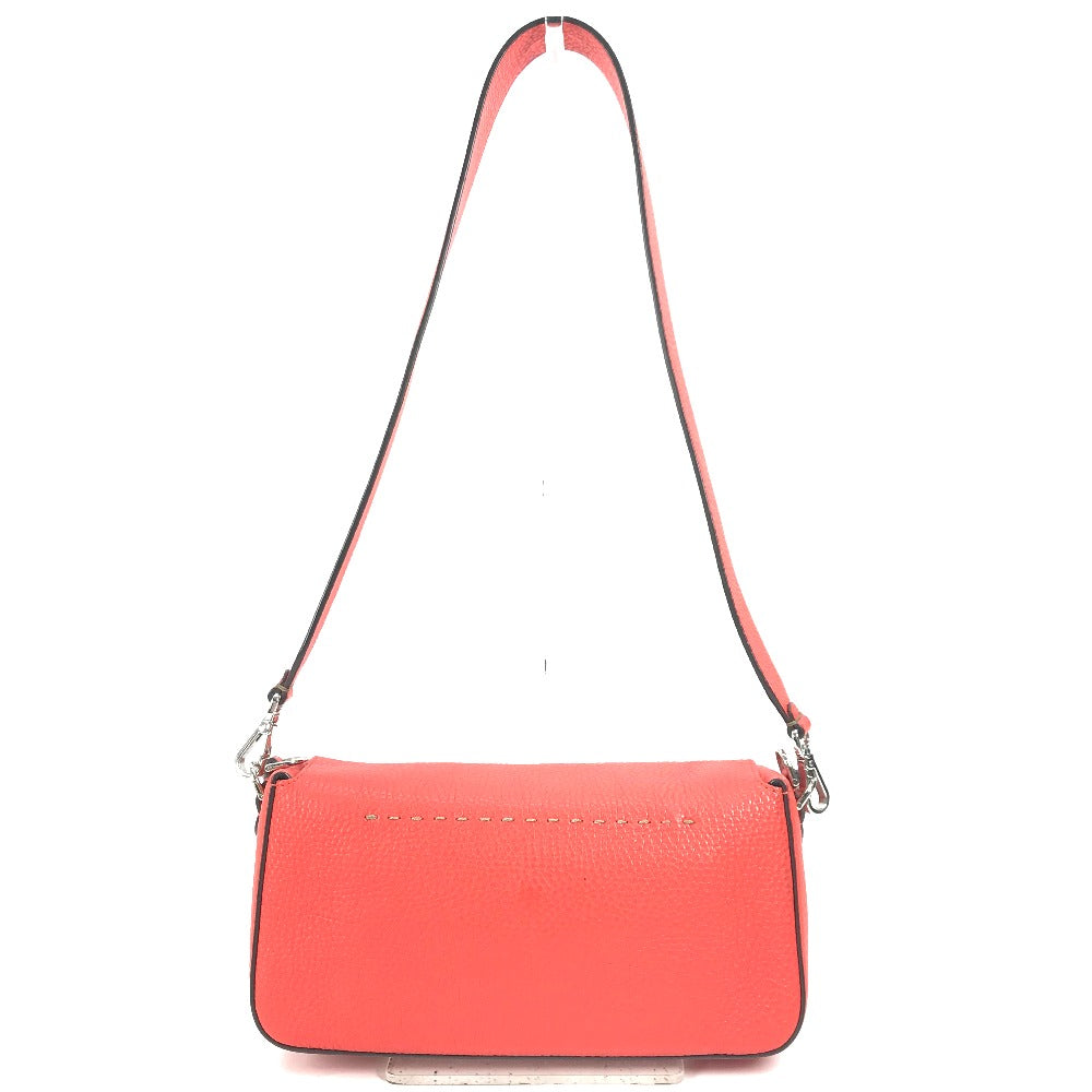 FENDI Shoulder Bag leather Red Mamma Bucket Celeria