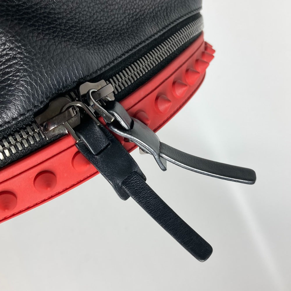 Christian Louboutin Backpack Leather, Rubber black rubber sole Backparis mens Used Authentic