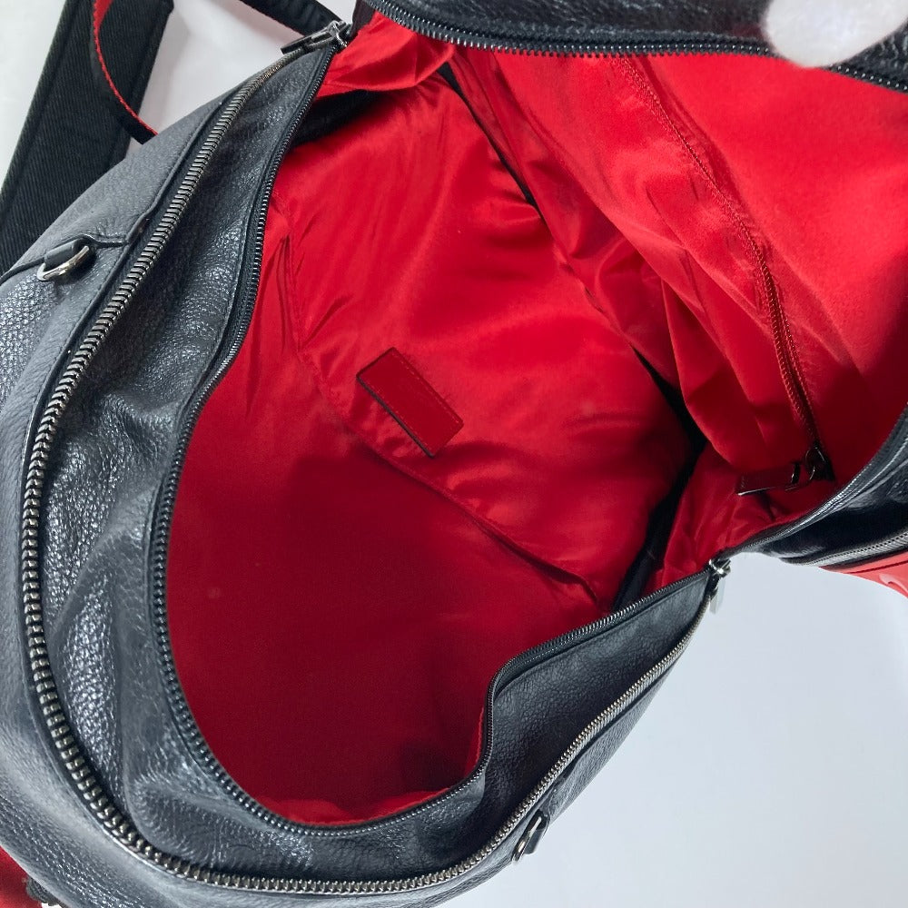 Christian Louboutin Backpack Leather, Rubber black rubber sole Backparis mens Used Authentic