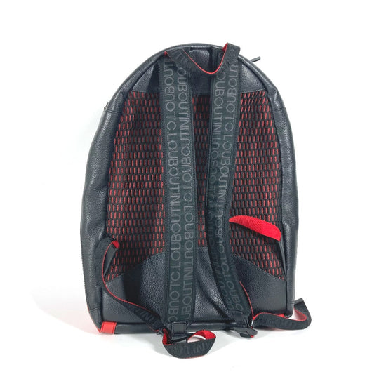 Christian Louboutin Backpack Leather, Rubber black rubber sole Backparis mens Used Authentic
