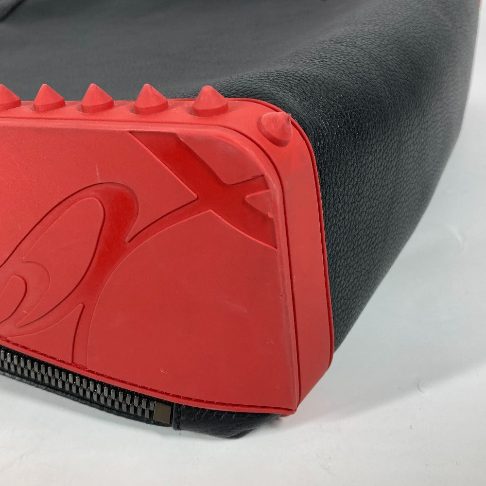 Christian Louboutin Backpack Leather, Rubber black rubber sole Backparis mens Used Authentic