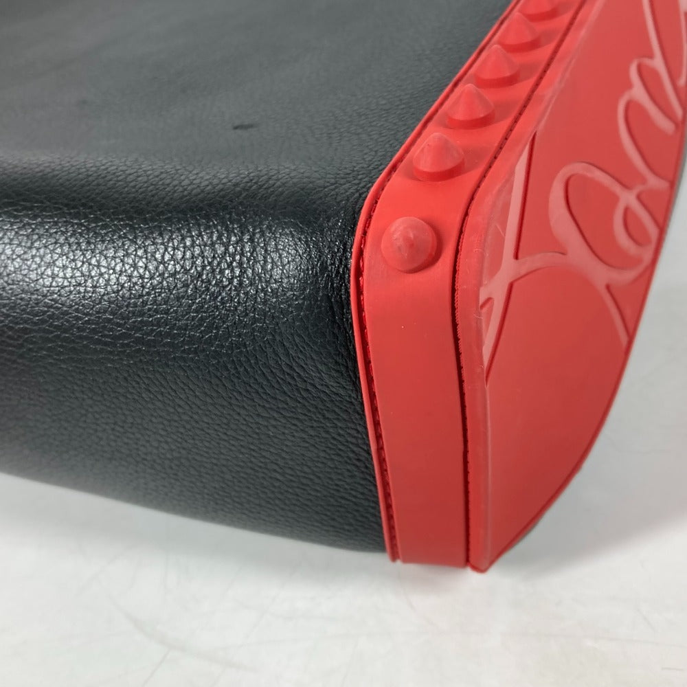 Christian Louboutin Backpack Leather, Rubber black rubber sole Backparis mens Used Authentic