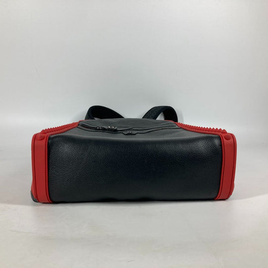 Christian Louboutin Backpack Leather, Rubber black rubber sole Backparis mens Used Authentic