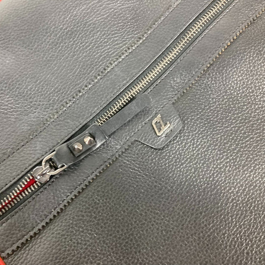 Christian Louboutin Backpack Leather, Rubber black rubber sole Backparis mens Used Authentic