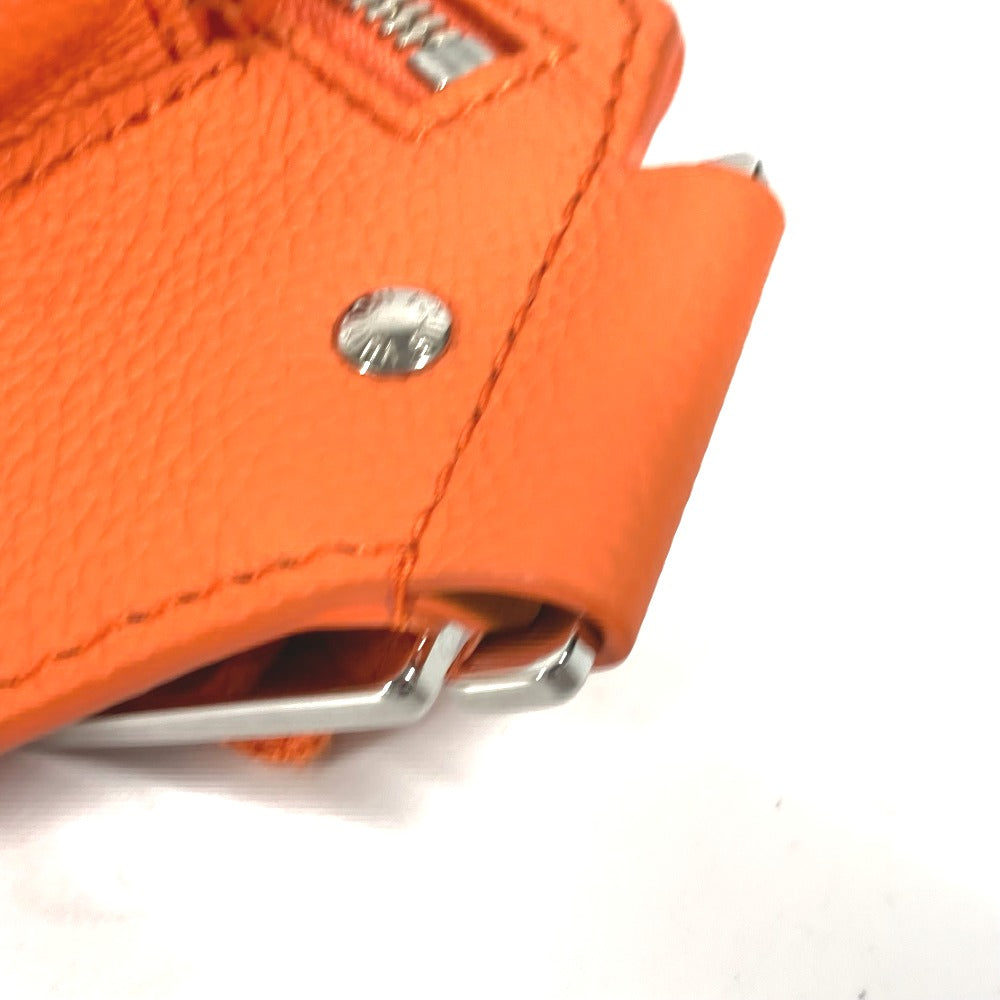 LOUIS VUITTON Sling bag M59625 Taurillon Clemence Leather Orange LV Aerogram Bum bag NV mens Used Authentic