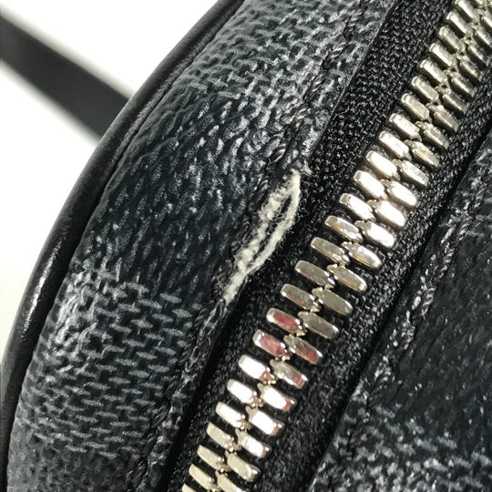 LOUIS VUITTON Shoulder Bag N40239 Graphite canvas black Damier Graphite Map Danube PM NM mens Used Authentic