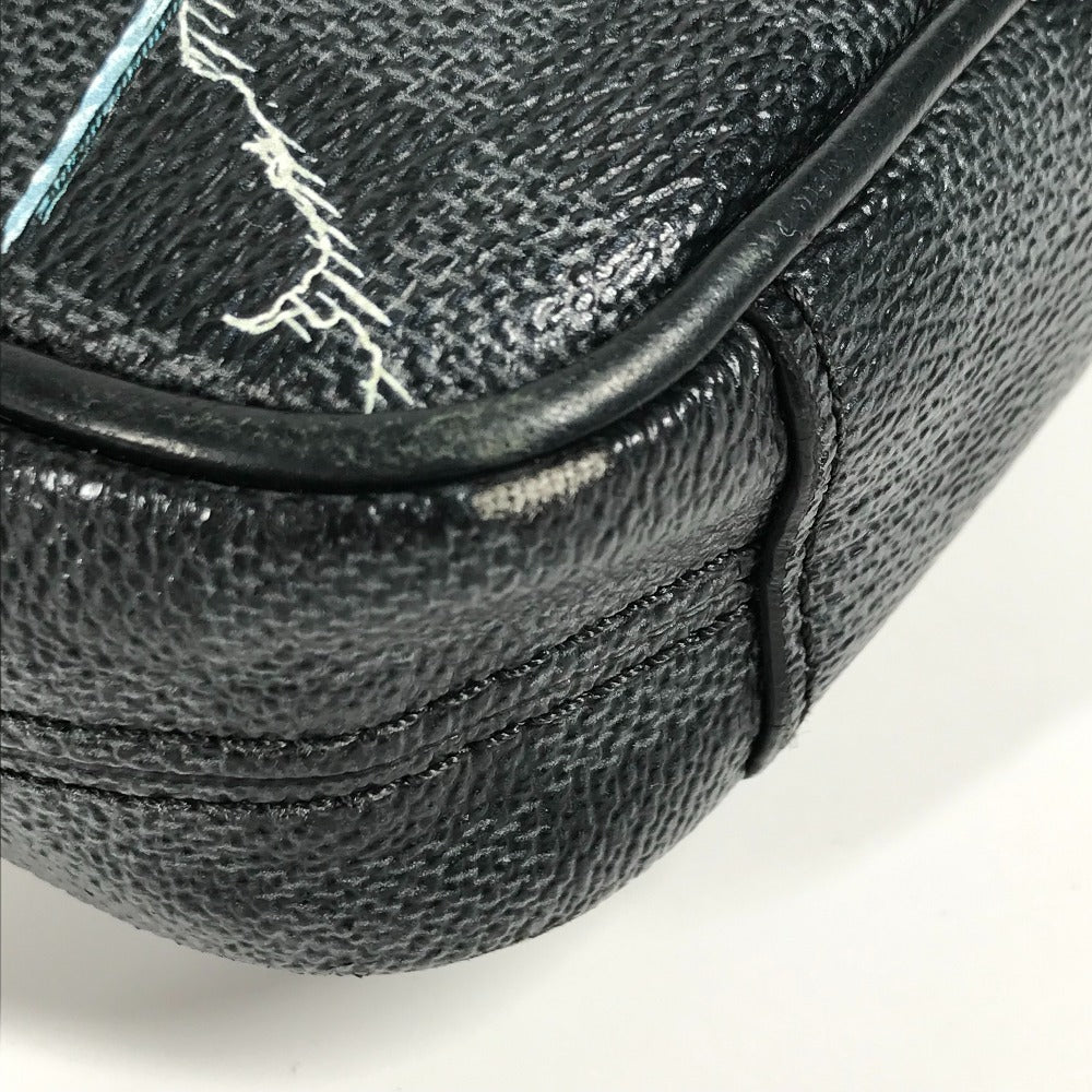 LOUIS VUITTON Shoulder Bag N40239 Graphite canvas black Damier Graphite Map Danube PM NM mens Used Authentic