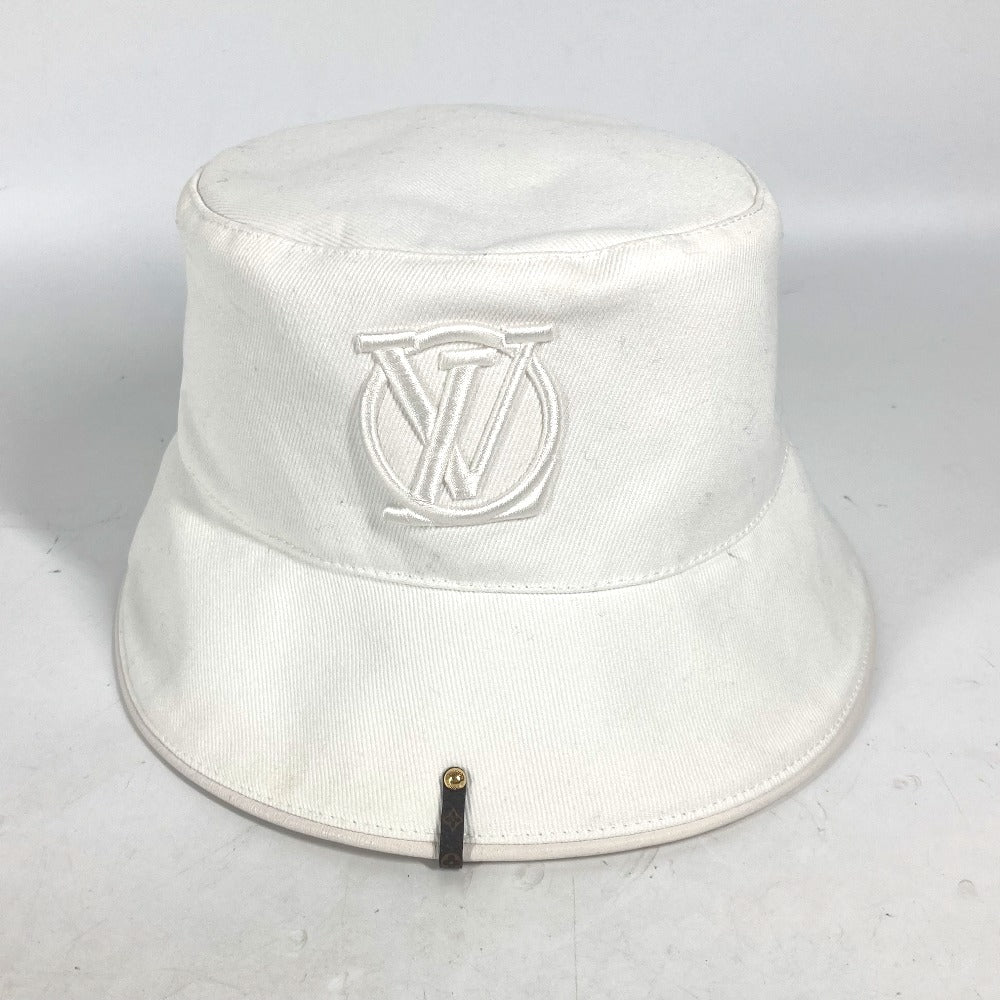LOUIS VUITTON hat M7055S cotton white Chapeaux LV City Women Used Authentic