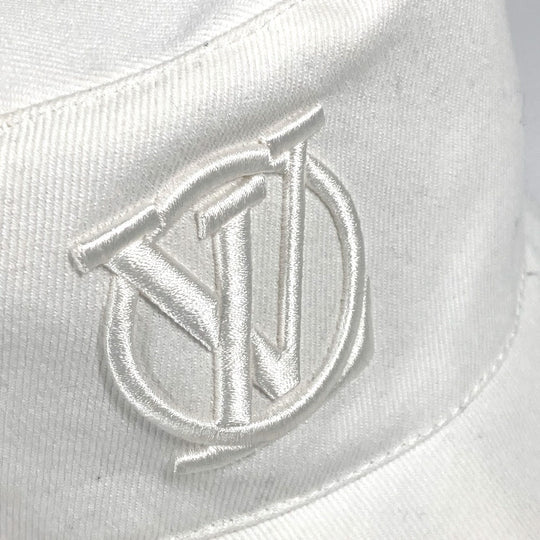 LOUIS VUITTON hat M7055S cotton white Chapeaux LV City Women Used Authentic