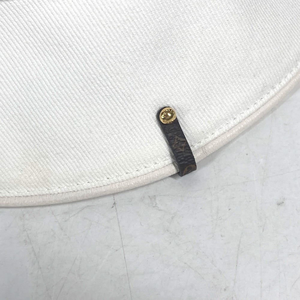 LOUIS VUITTON hat M7055S cotton white Chapeaux LV City Women Used Authentic