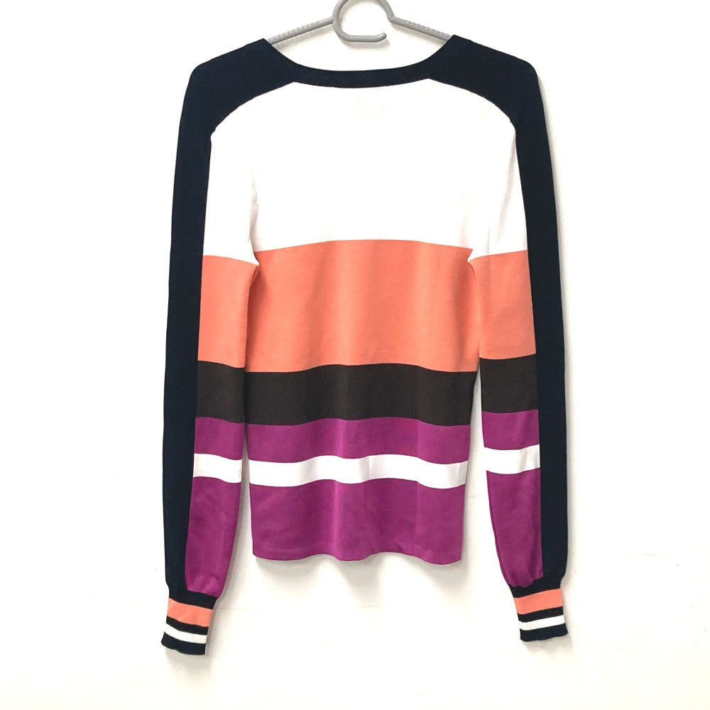 LOUIS VUITTON knit Rayon, Wool multicolor Overall handle Logo Tops Women M Used Authentic