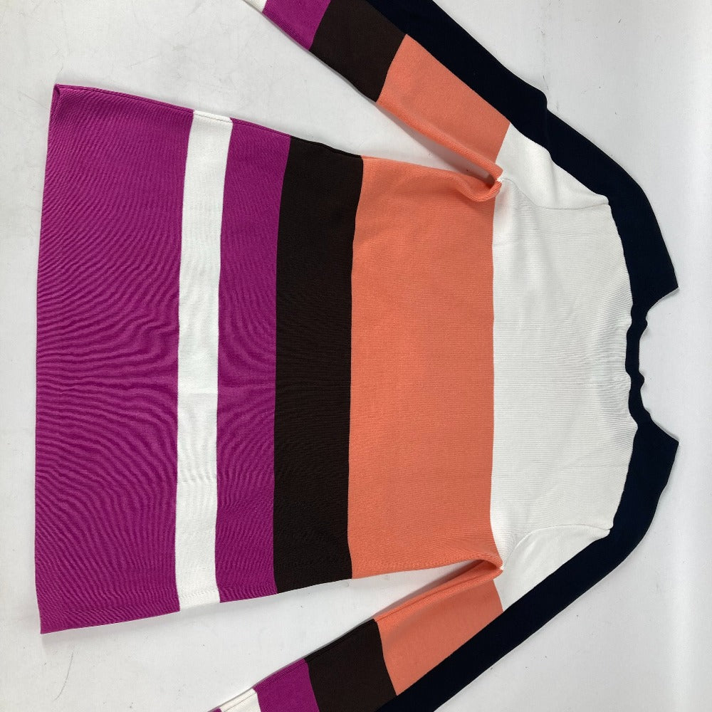 LOUIS VUITTON knit Rayon, Wool multicolor Overall handle Logo Tops Women M Used Authentic