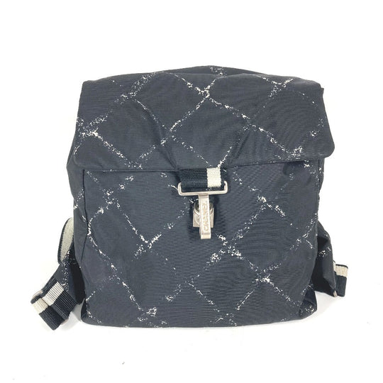 CHANEL Backpack Nylon black Old travel line Women Used Authentic