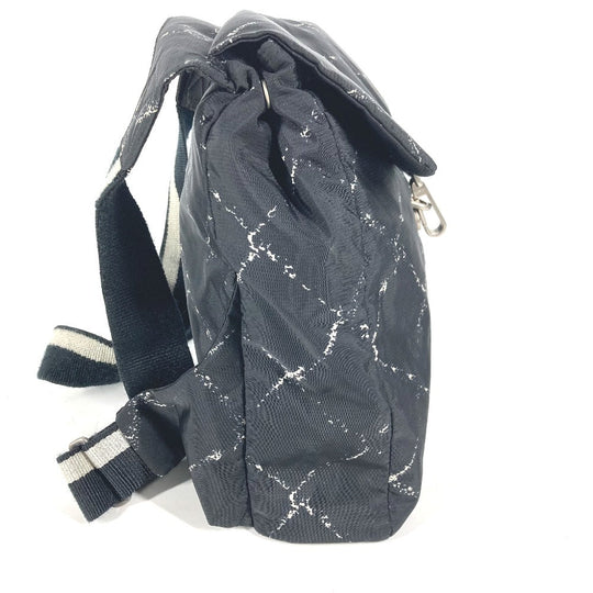CHANEL Backpack Nylon black Old travel line Women Used Authentic