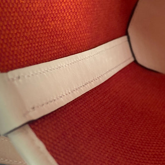 HERMES Shoulder Bag Swift, Toile Canvas Orange H Anne Vie PM Women Used Authentic
