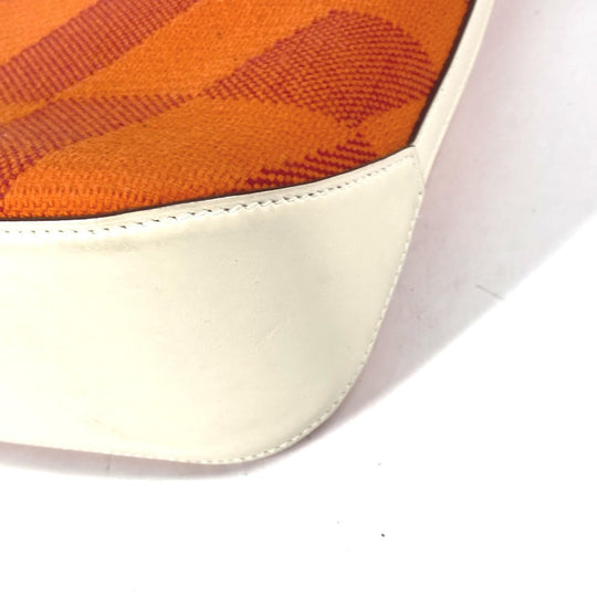 HERMES Shoulder Bag Swift, Toile Canvas Orange H Anne Vie PM Women Used Authentic