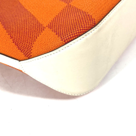 HERMES Shoulder Bag Swift, Toile Canvas Orange H Anne Vie PM Women Used Authentic