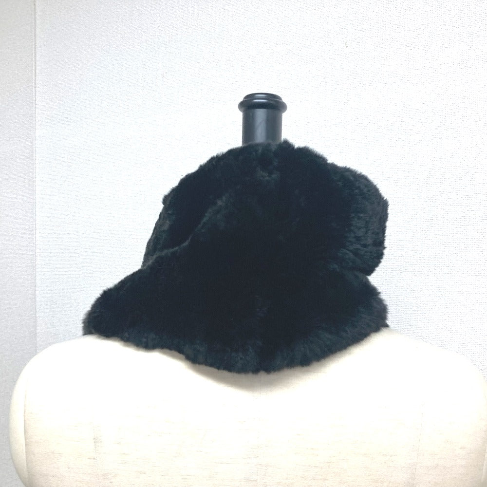 CHANEL Scarf , Lapin black Big Coco CC COCO Mark Women Used Authentic