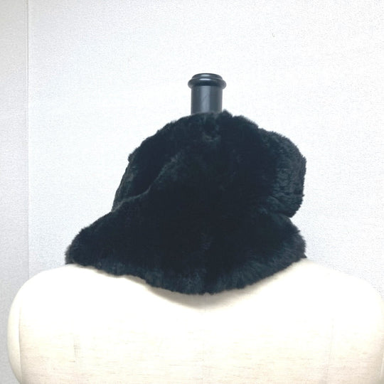 CHANEL Scarf , Lapin black Big Coco CC COCO Mark Women Used Authentic