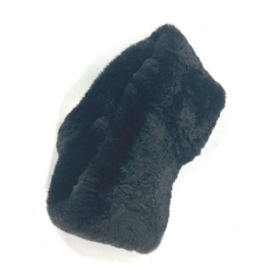 CHANEL Scarf , Lapin black Big Coco CC COCO Mark Women Used Authentic